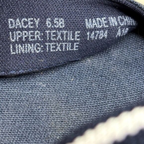 Chaps Dacey Blue Fabric Elastic Open Toe Espadrille Wedge Womens‎ Size 6.5 M - Picture 11 of 11